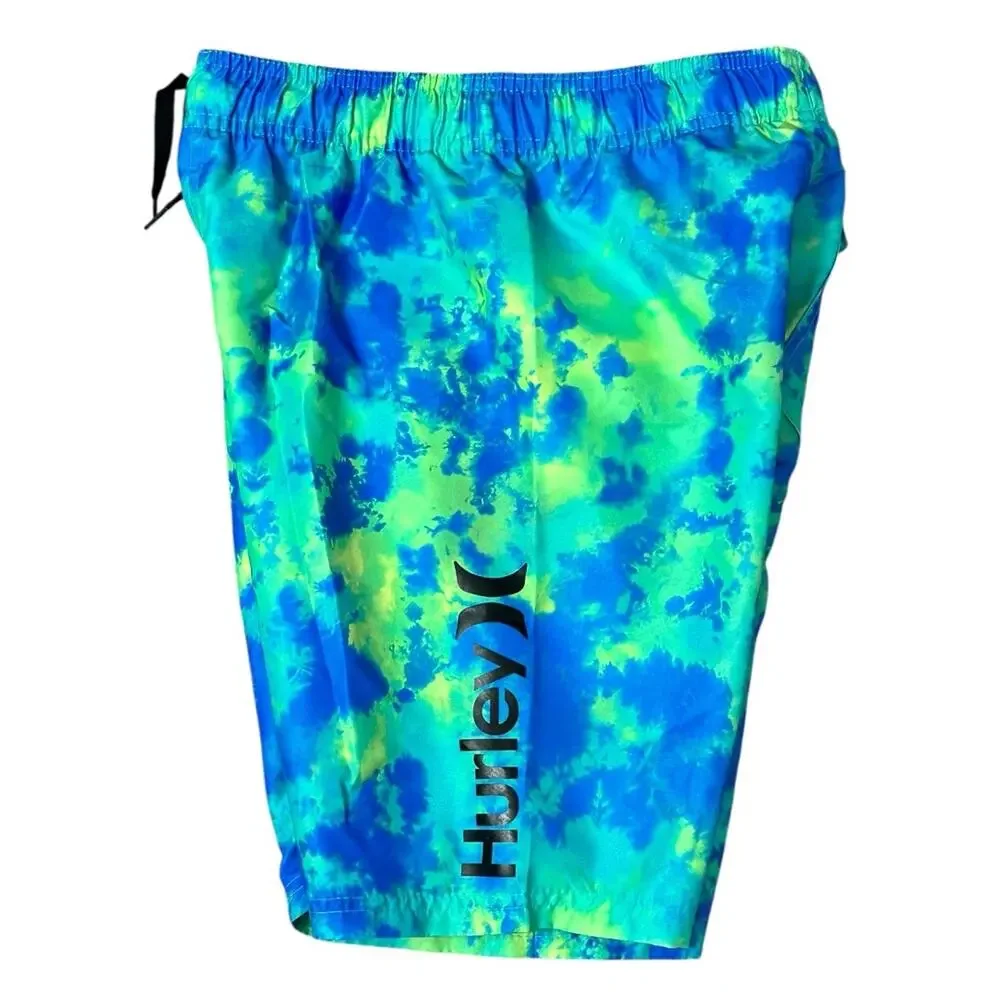 HURLEY Boys Tie Dye Swim Trunks Medium NWOT